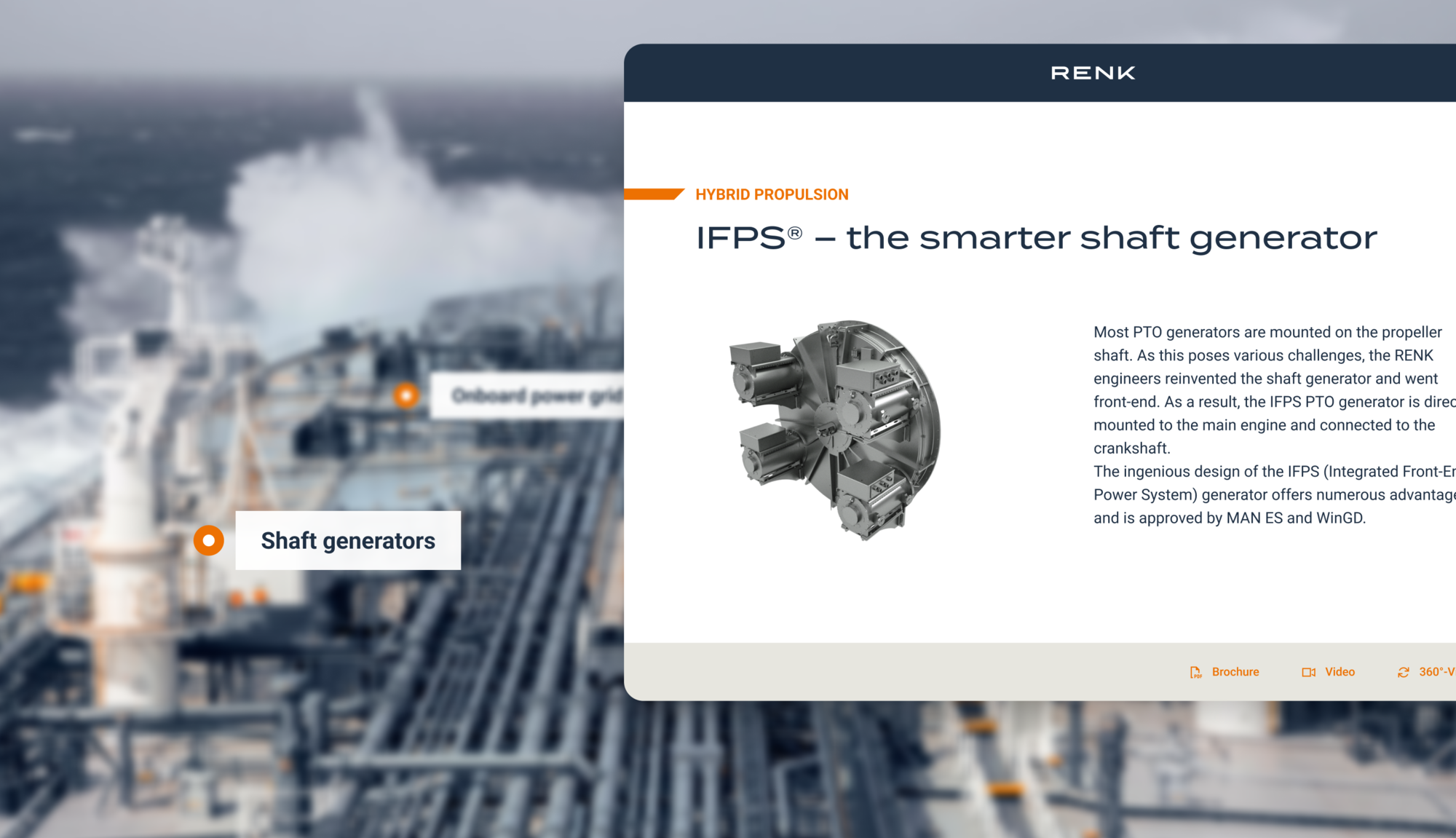 Innovativer IFPS Wellen-Generator für Schiffsantrieb mit Hybridtechnologie, optimiert für effiziente Energiegewinnung an Bord