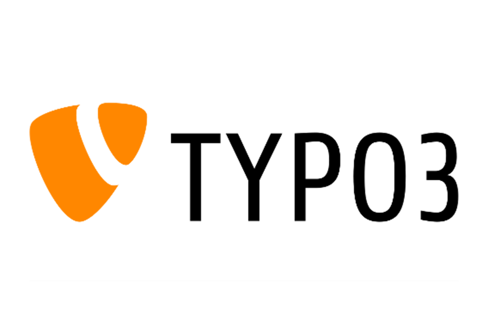 TYPO3 Logo in Orange und Schwarz, Symbol für Open Source Content Management System CMS und Webentwicklung