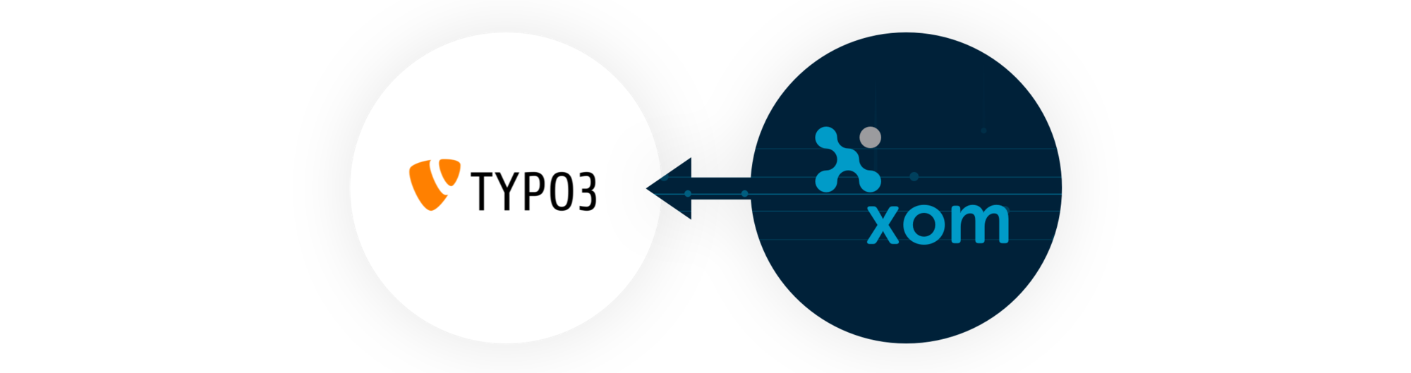 Verbindung zwischen TYPO3 und XOM für effizientes Daten- und Content-Management mit moderner Schnittstelle.